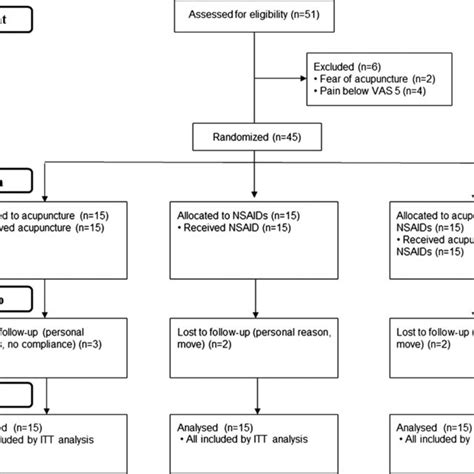 Participation Flowchart For The Study Itt Intention To Treat Nsaid