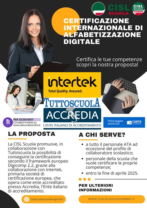 Certificazione Internazionale Di Alfabetizzazione Digitale Cisl