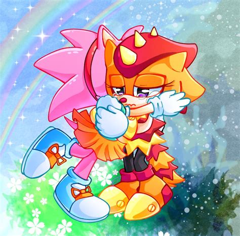 281280 Safe Artistdamnletyuchka Amy Rose Sonic Trip The