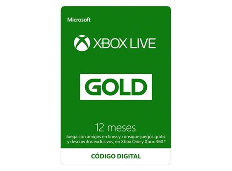 Ripley MEMBRESIA XBOX LIVE GOLD MICROSOFT 12 MESES