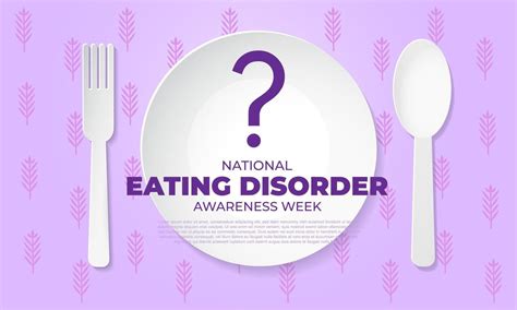 National Eating Disorder Awareness Week Background Illustration