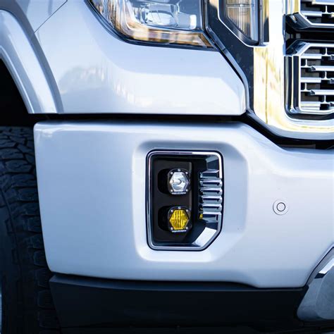 Baja Designs® S1 Dual Fog Pocket Light Kit Clear Amber Gmc Sierra 1500 2019 2022