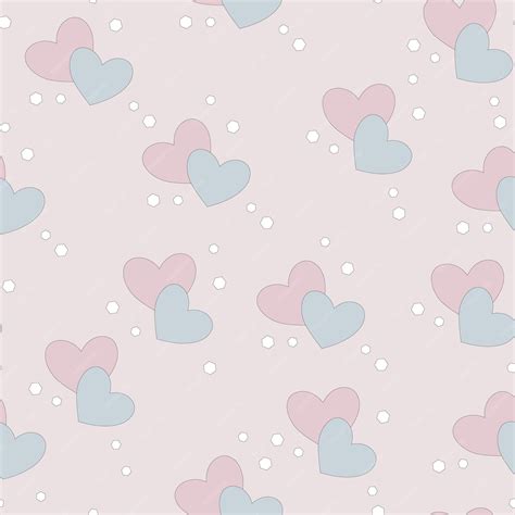 Premium Vector Pattern Of Blue And Pink Hearts Love Holiday Abstract