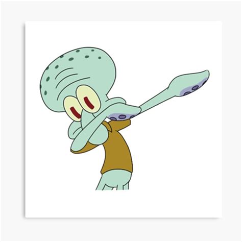 "Squidward dab meme" Canvas Print by ZeusLv | Redbubble