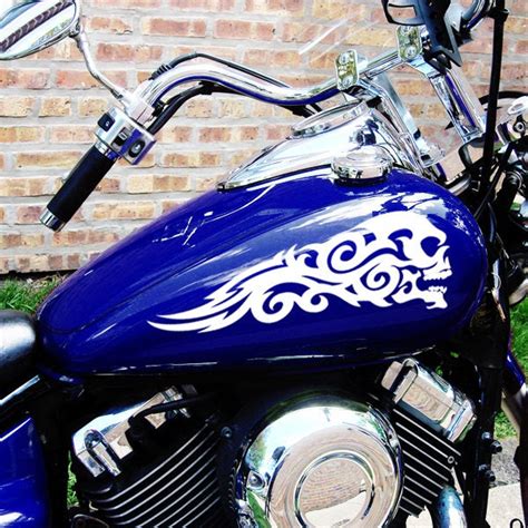 Tribal Skulls Decal Set / Motorcycle Tank Skull Decals