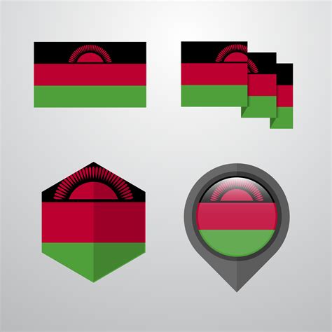 Malawi flag design set vector 14212130 Vector Art at Vecteezy