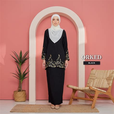 Adel Orked Plus Size Baju Kurung Moden Muslimah Dewasa Premium Como