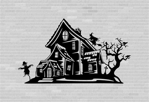 Scary House Png Cricut Svg Files Svg Halloween Haunted Etsy