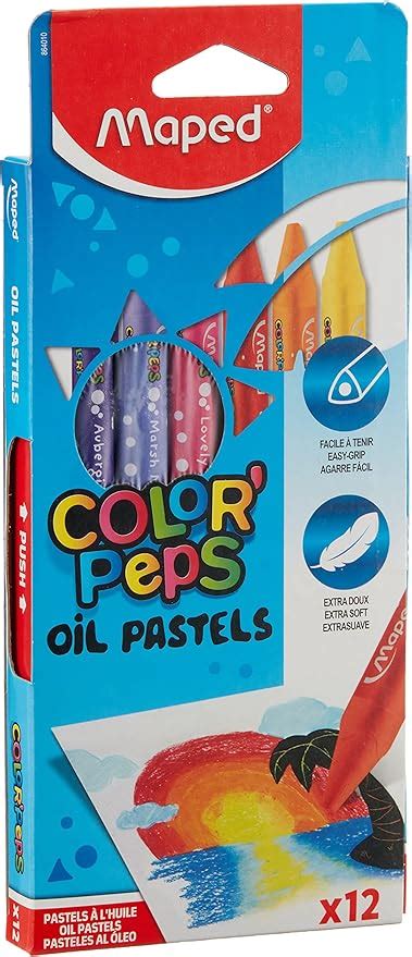 Maped Helix Usa Color Peps Triangular Oil Pastels Assorted Acrylic