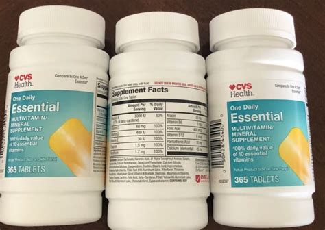 Cvs Health One Daily Essential Multivitamin Mineral Supplement 365 Tablets For Sale Online Ebay