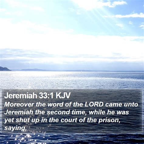 Jeremiah Kjv Moreover The Word Of The Lord Came Unto Jeremiah