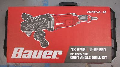 Bauer A Corded Speed In Heavy Duty Right Angle Drill Kit E B