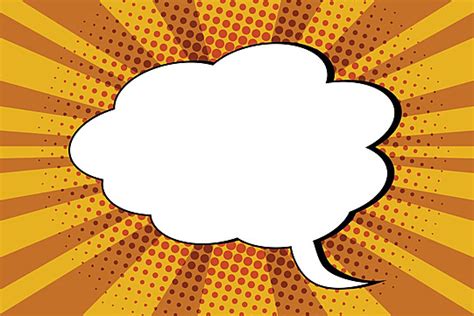 Cloud Comic Bubble Retro Background For Text Comic Text Frame Comic