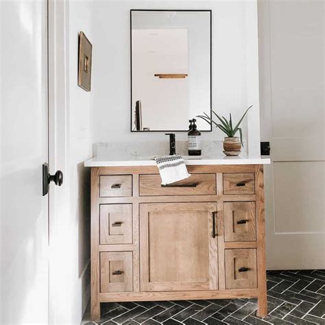 26 Natural Wood Bathroom Vanity Ideas For An Organic Look