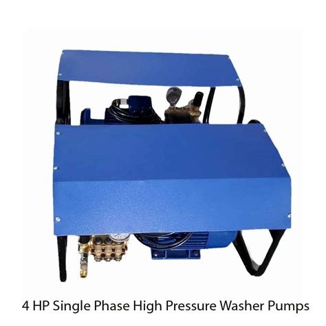 3 KW Mild Steel 4 HP Single Phase High Pressure Washer Pumps At Rs