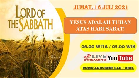 Misa Hari Jumat Juli Jam Wita Wib Youtube