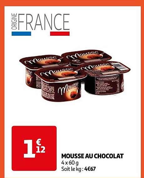 Promo Mousse Au Chocolat Chez Auchan Icatalogue Fr