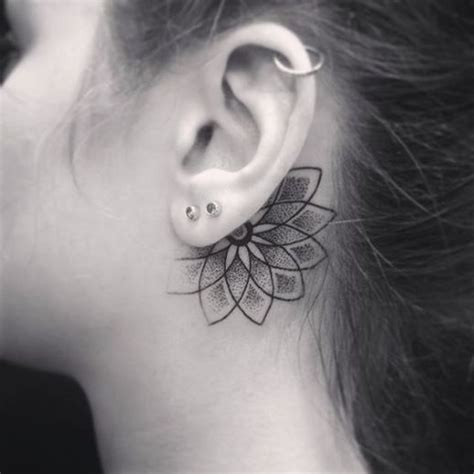 Lotus Flower Tattoo Behind Ear Best Flower Site