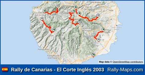 Maps Rally de Canarias El Corte Inglés 2003 ERC Rally Maps