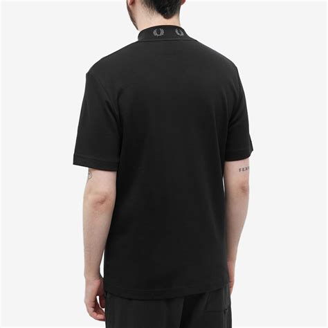 Fred Perry Laurel Wreath High Neck T Shirt Black End Us