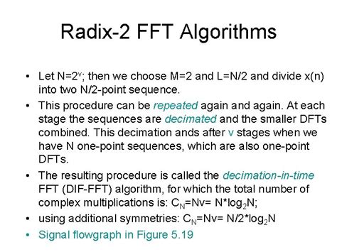 Fast Fourier Transform Fft Algorithms Relation To The