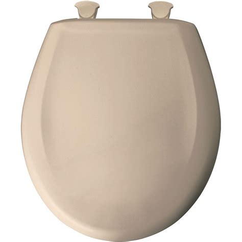 BEMIS Round Closed Front Toilet Seat In Beige 200SLOWT 078 The Home Depot