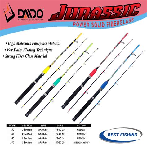 JORAN PANCING DAIDO JURASSIC FIBER SOLID PANJANG 150CM 165CM 180CM