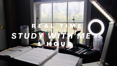 1 Hour Real Time Study With Me LIVE In Canada With Background Noise