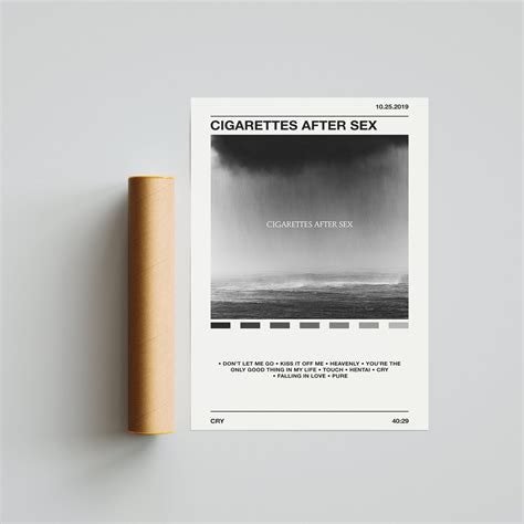 Cigarettes After Sex Cry Album Poster Music Décor Aesthetic Wall Art Dorm Room Décor