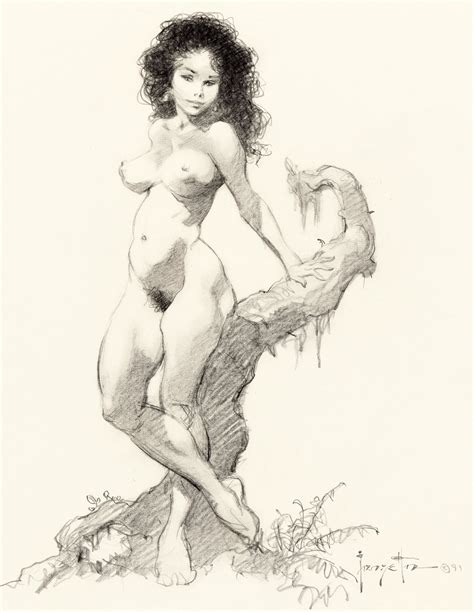 Rule 34 Dark Hair Frank Frazetta Light Skinned Female Nude Nude Female Sketch 10661804