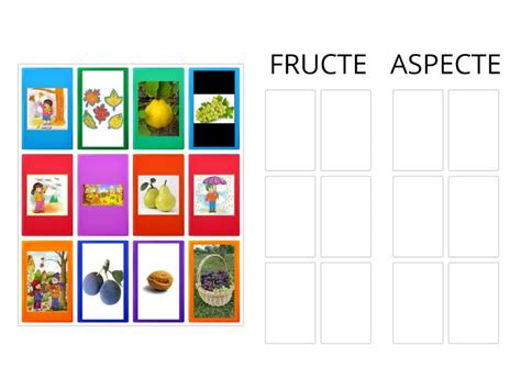 Fructe si aspecte de toamna - Group sort