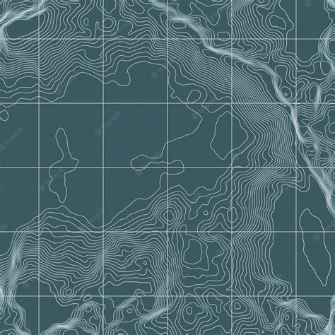 Premium Photo Topographic Contour Map With Grid Lines