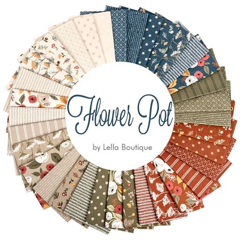 Flower Pot Fat Quarter Bundle Lella Boutique For Moda Fabrics