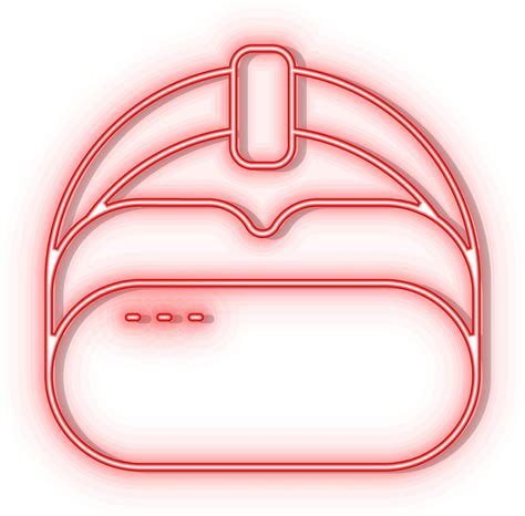 Retro Style Red Neon Vector Icon Vr Hat Red Neon Icon 22607283 Vector