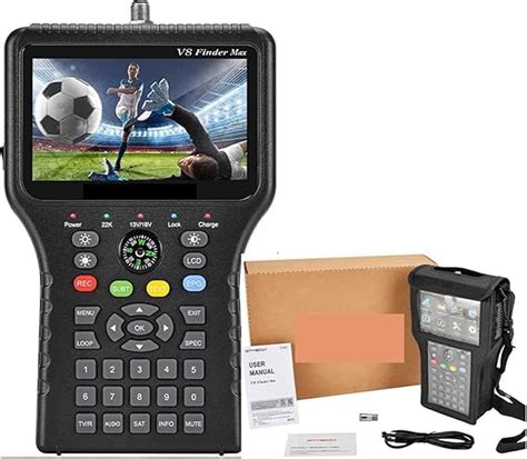 Amazon co jp テレビ電波測定器 V8 Finder Max サテライト シグナル ファインダー DVB S S2 S2X H