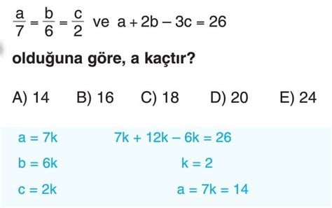 Oran Ve Orant Test Sorular Z Mleri S N F Rnek Test Sorular