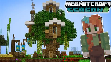 Hermitcraft 9 Treehouse Starter Base Episode 1 Youtube