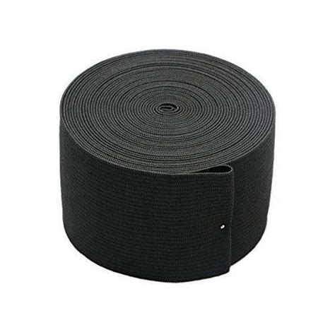 Inch Black Knit Elastic Spool Wide Heavy Stretch Elastic Band Yards