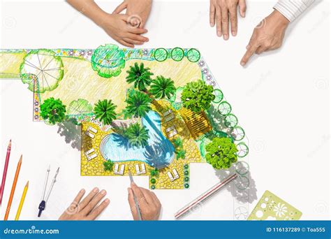 Landscape Architect Meeting With Client Stock Image Image Of