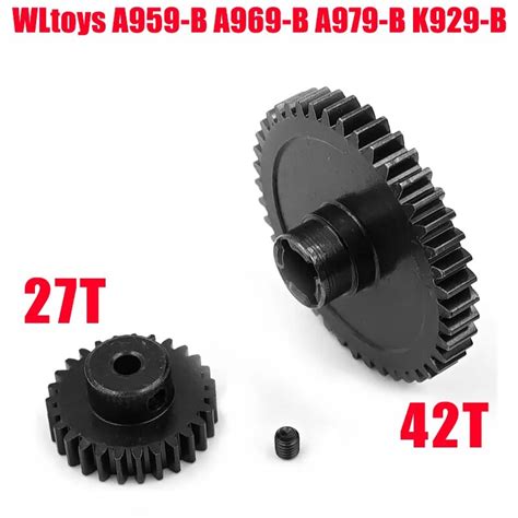 Metal T Reduction Spur Gear Diff Main Motor Pinion Gear T For