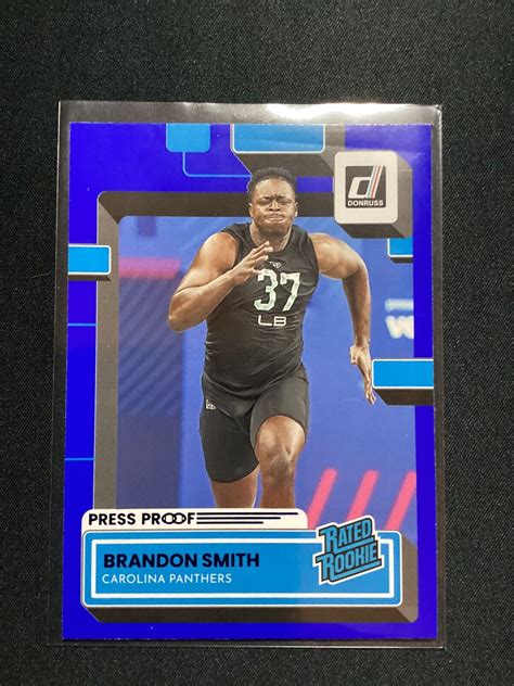 Panini Donruss Rated Rookie Press Proof Blue Brandon Smith