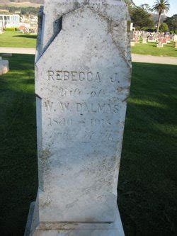 Rebecca Jane Hurd Dalmas M Morial Find A Grave