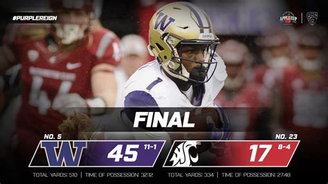 Highlights Washington Football Wins Pac 12 North Title With 45 17