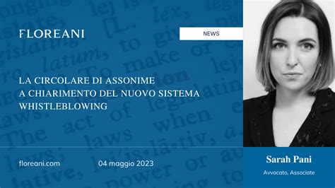 La Circolare Di Assonime A Chiarimento Del Nuovo Sistema Whistleblowing