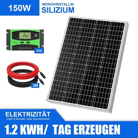 100W 300W 200W 400W Solaranlage Komplettpaket Solarpanel Solarmodul