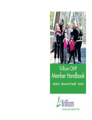 Fillable Online Member Handbook Trillium Fax Email Print Pdffiller