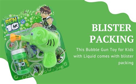 Buy Haunt Pappi Boss Ben 10 Bubble Gun Toy For Kids With Liquid Pack