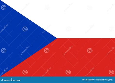 Flag of Czech Republic. . Ratios and Colors are Observed. Stock ...