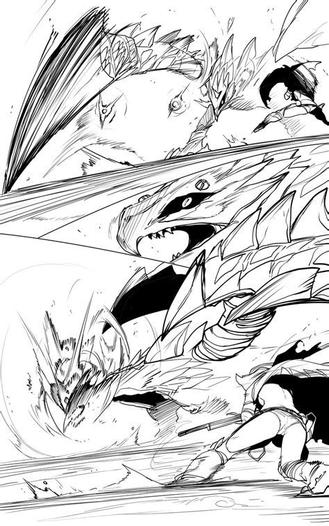 Monster Hunter Wroggi And Valstrax Monster Hunter Drawn By