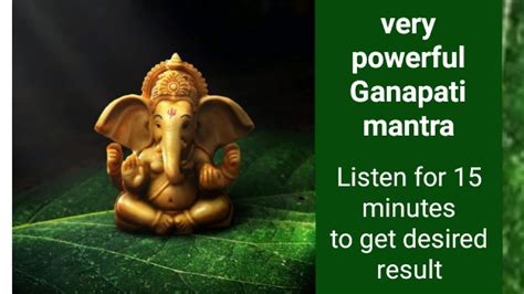 Very Powerful Ganapati Mantra Get Desired Job Listen For 15